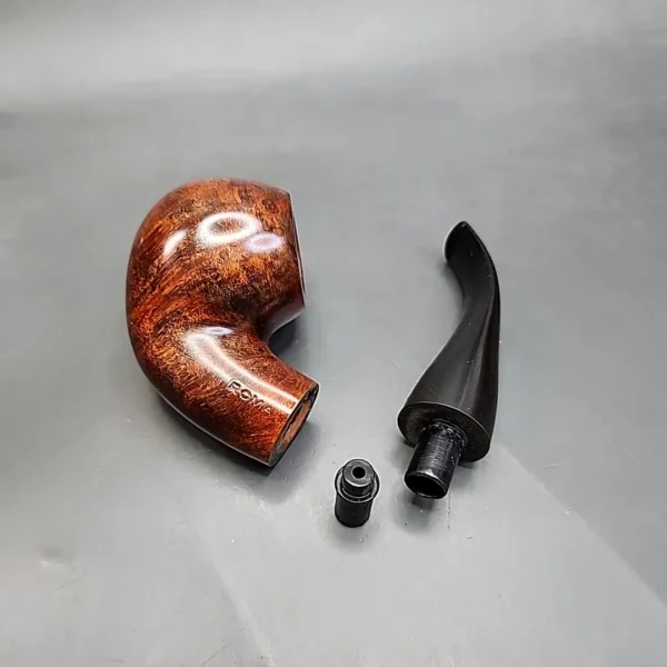 Roma Smooth Bent Estate Briar Pipe Unsmoked, 9mm, Adapter - Image 12