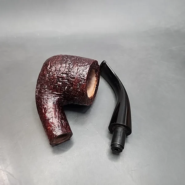Savinelli Antica 622 KS, Sandblasted Bent Pot Estate Briar Pipe [SOLD OUT] - Image 12