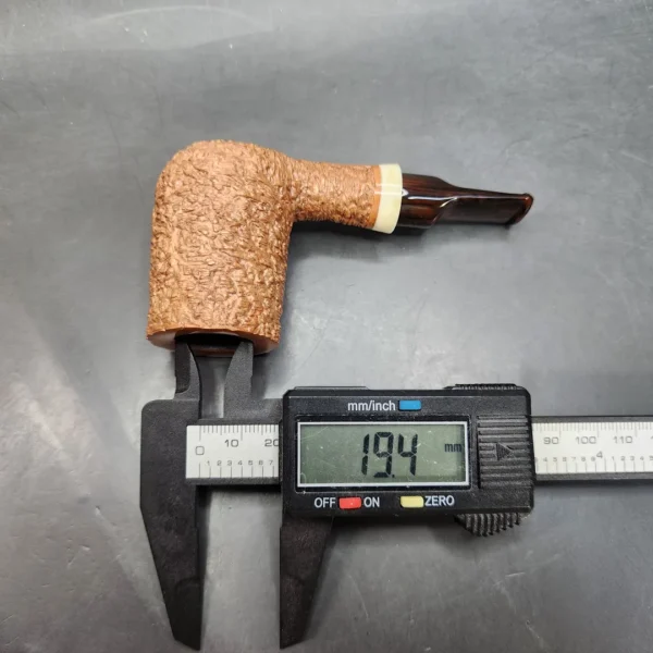 La Biota Rusticated Stack Nosewarmer Handmade Briar Pipe, New [SOLD OUT] - Image 12