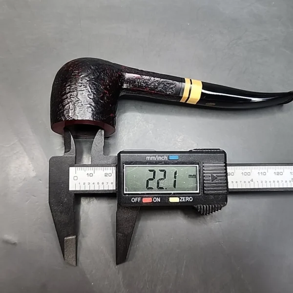 Chacom Hexagone 124 Sandblasted Bent Billiard Estate Briar Pipe, Unsmoked [SOLD OUT] - Image 12