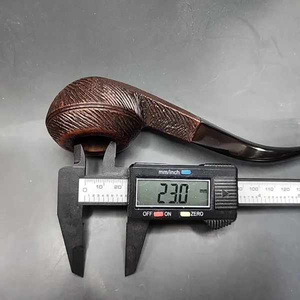 Sasieni Patent King Size Four Dot Rustic Bent Bulldog Estate Briar Pipe, English Estates - Image 12