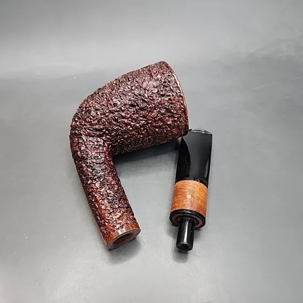 Ser Jacopo R1 Rusticated Bent Dublin Estate Briar Pipe - Image 13