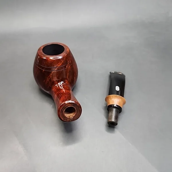 Chacom Safari 3B Smooth Bent Brandy Estate Briar Pipe, Unsmoked - Image 13
