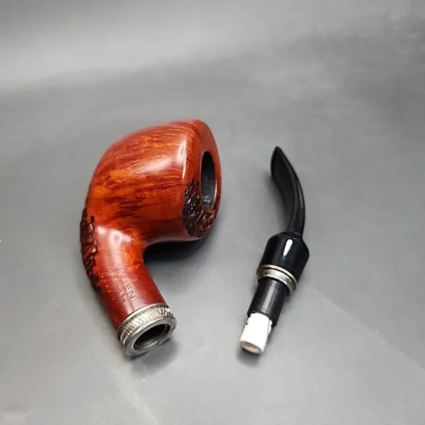 Vauen by Barontini 415 Partially Rusticated Bent Dublin Estate Briar Pipe, Unsmoked, 9mm [SOLD OUT] - Image 14