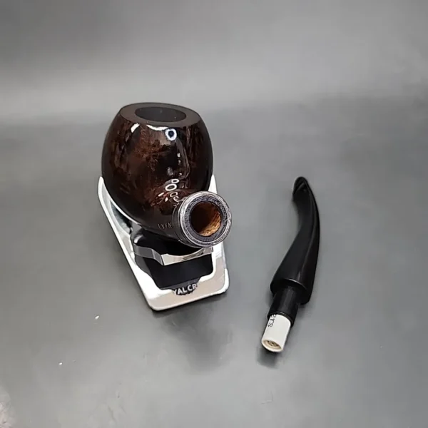 Vauen De Luxe Smooth Bent Apple Estate Briar Pipe, Unsmoked, 9mm - Image 14