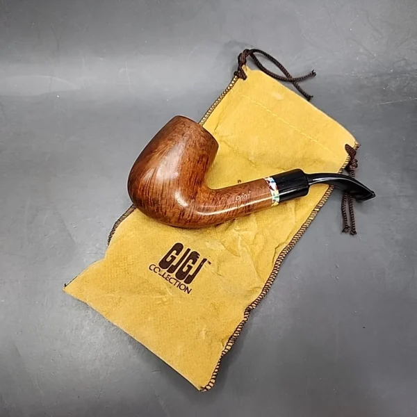 Gigi Giant 712 Smooth Bent Billiard Estate Briar Pipe, Unsmoked, 9mm [SOLD OUT] - Image 14