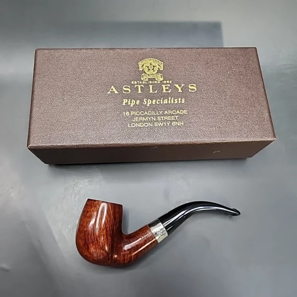 Astleys Les Wood Smooth Bent Billiard Estate Briar Pipe, Unsmoked [SOLD OUT] - Image 3