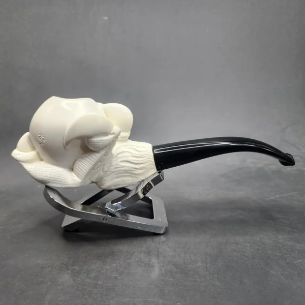 MBSD Meerschaum Claw Egg Block Meerschaum Pipe, Fitted Case - Image 4