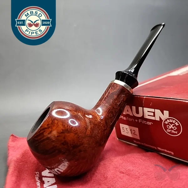 Vauen Straight Apple Estate Briar Pipe, Unsmoked, 9mm