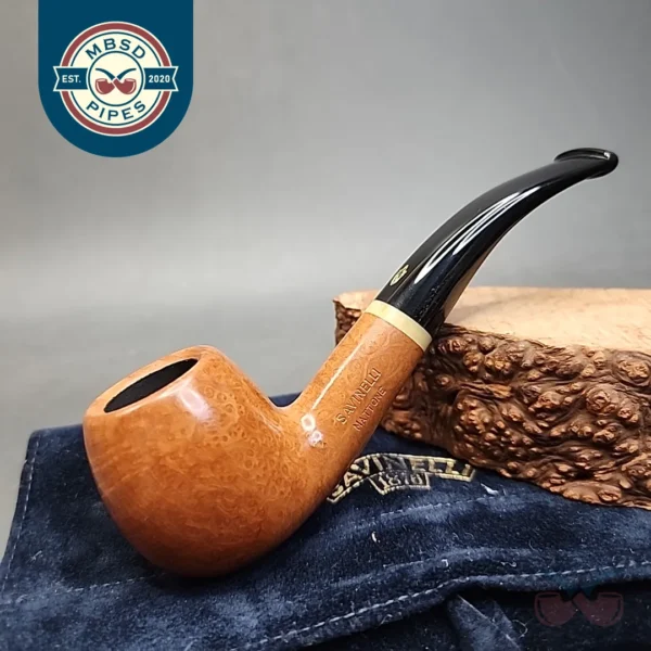 Savinelli Mattone 626 Smooth Bent Apple Estate Briar Pipe, 6mm, Unsmoked
