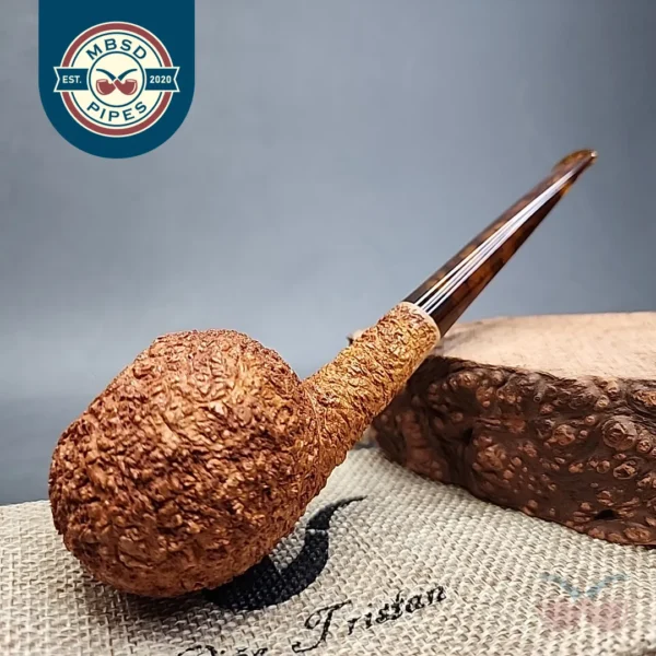 Pipe Tristan Rusticated Squat Tomato Handmade Briar Pipe, New [SOLD OUT]