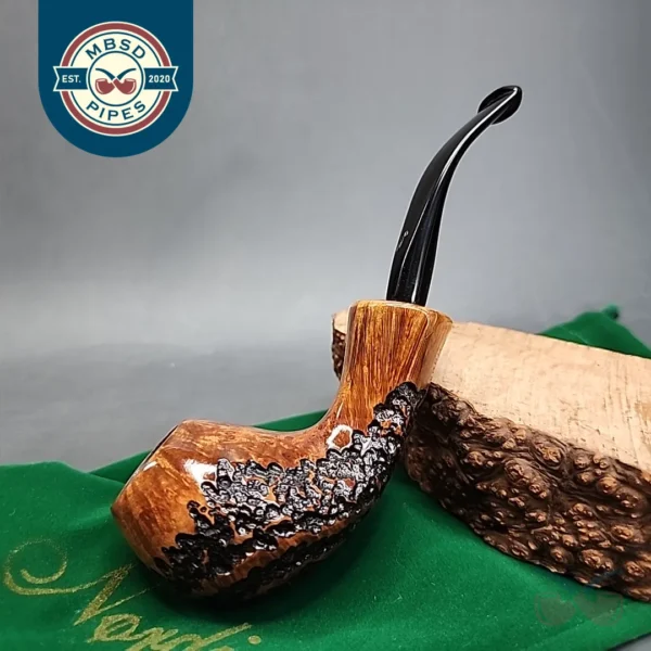Nording 2004 Hunting Pipe Partially Rusticated Cobra Estate Briar Pipe, Unsmoked [SOLD OUT]