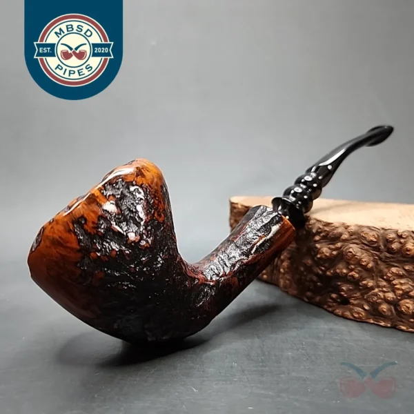 Nording Handmade 4 Partially Sandblasted Freehand Estate Briar, Pipe Unsmoked