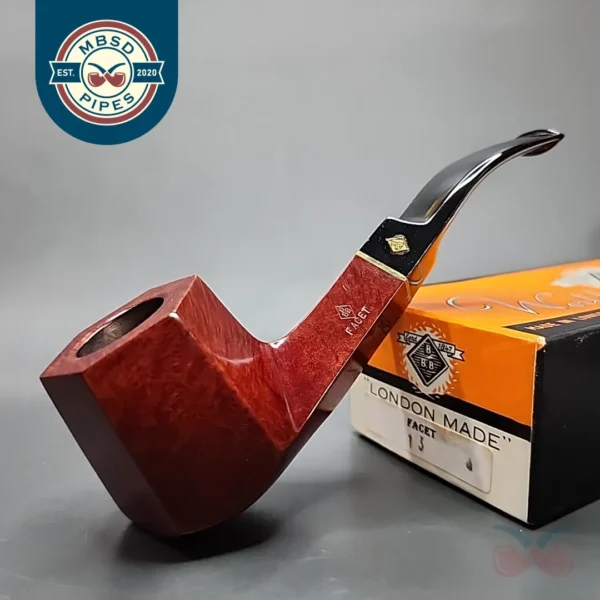 BBB Facet 11 Smooth Panel Brandy Estate Briar Pipe, Unsmoked
