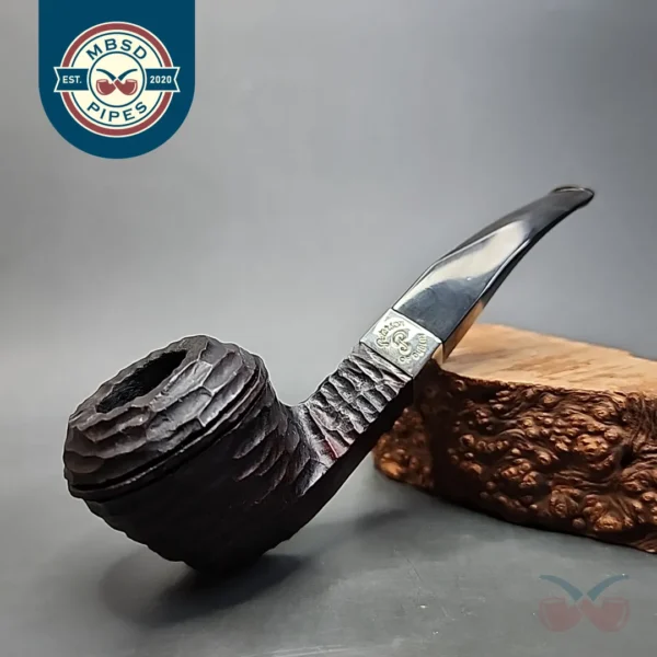 Peterson Donegal Rocky B5 Rusticated Bent Bulldog Estate Briar Pipe