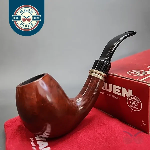 Vauen 3773 Smooth Bent Egg Estate Briar Pipe, Unsmoked, 9mm