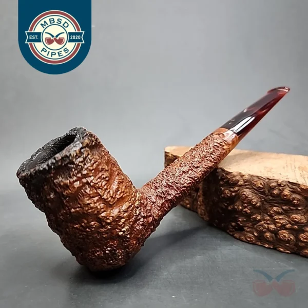 Caminetto Business 118 KS Rusticated Straight Brandy Estate Briar Pipe [SOLD OUT]