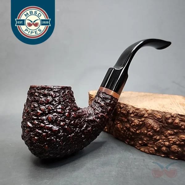 Gigi Unica 778 Rusticated Bent Egg Estate Briar Pipe Unsmoked 9mm