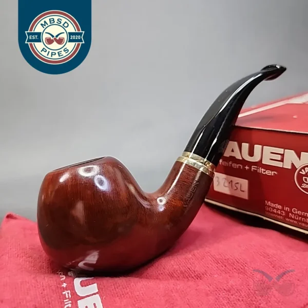 Vauen 3215 Smooth Bent Apple Estate Briar Pipe Unsmoked, 9mm