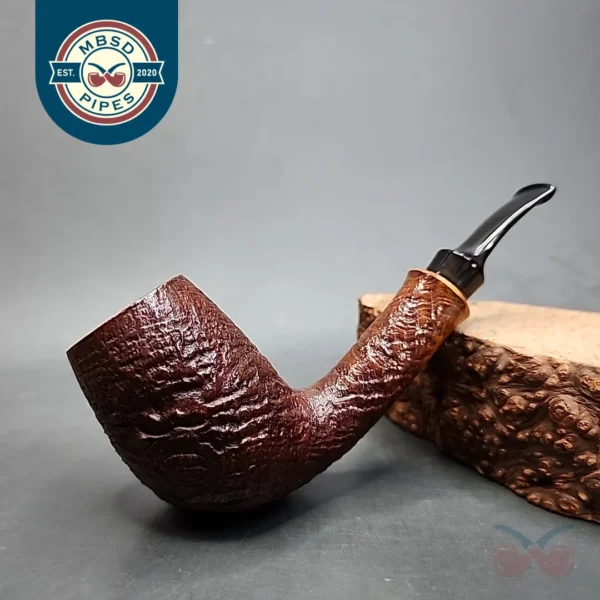 Jess Chonowitsch Sandblasted Bent Egg Estate Briar Pipe, Danish Estates [SOLD OUT]