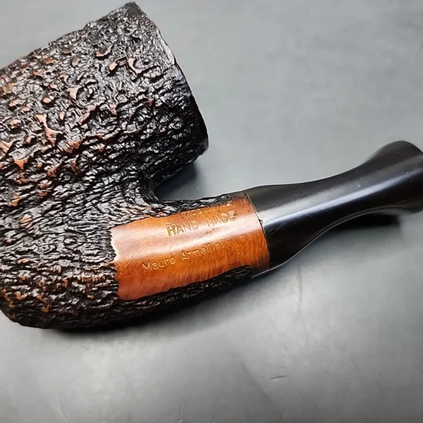 Mauro Armellini Handmade Rusticated Oom Paul Estate Briar Pipe, Unsmoked [SOLD OUT] - Image 3