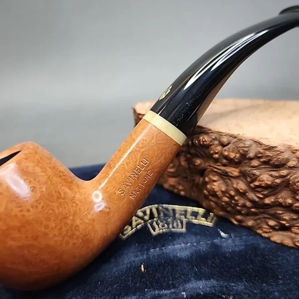 Savinelli Mattone 626 Smooth Bent Apple Estate Briar Pipe, 6mm, Unsmoked - Image 3