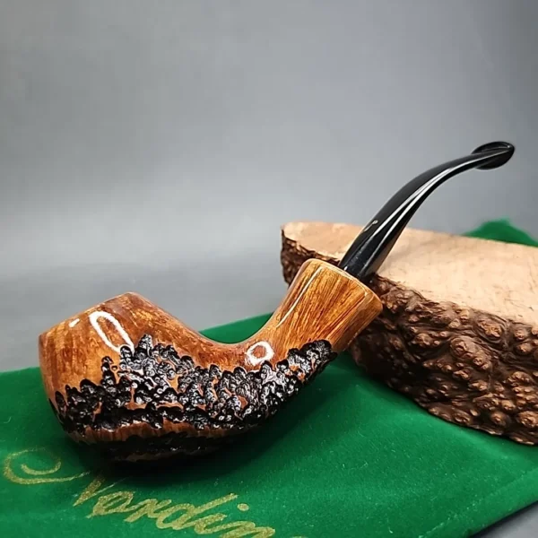 Nording 2004 Hunting Pipe Partially Rusticated Cobra Estate Briar Pipe, Unsmoked [SOLD OUT] - Image 3