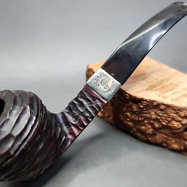 Peterson Donegal Rocky B5 Rusticated Bent Bulldog Estate Briar Pipe - Image 3