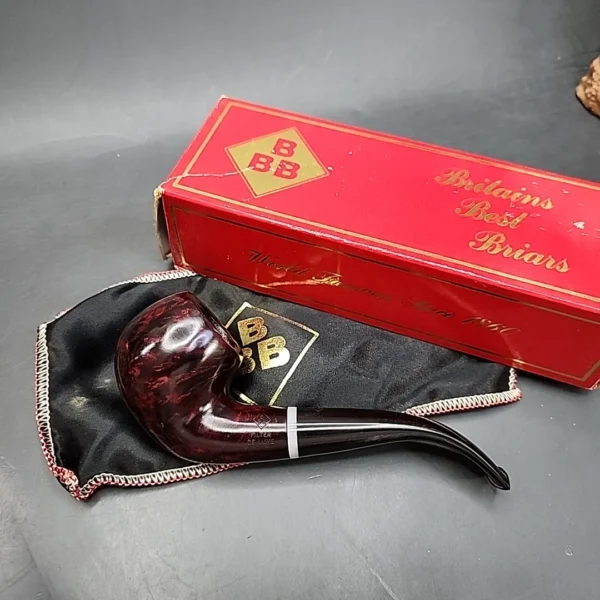 BBB Filter Deluxe D Smooth Bent Apple Estate Briar Pipe, Unsmoked, 6mm [SOLD OUT] - Image 3