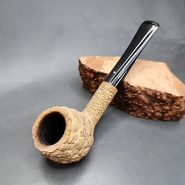 Savinelli Punto Oro Corallo Rusticated Straight Apple Estate Briar Pipe [SOLD OUT] - Image 3