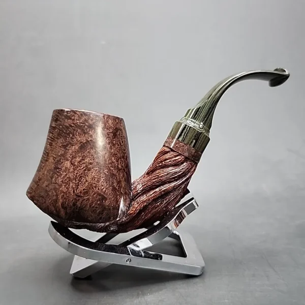 Moonlight Pipes Bent Volcano Handmade Briar Pipe, New [SOLD OUT] - Image 3