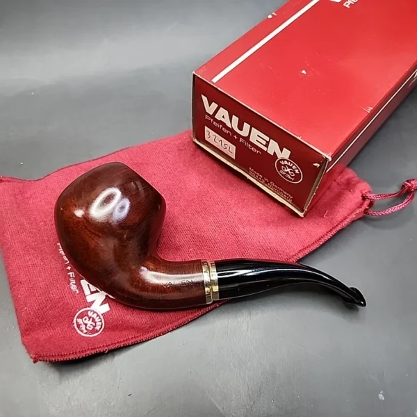 Vauen 3215 Smooth Bent Apple Estate Briar Pipe Unsmoked, 9mm - Image 3