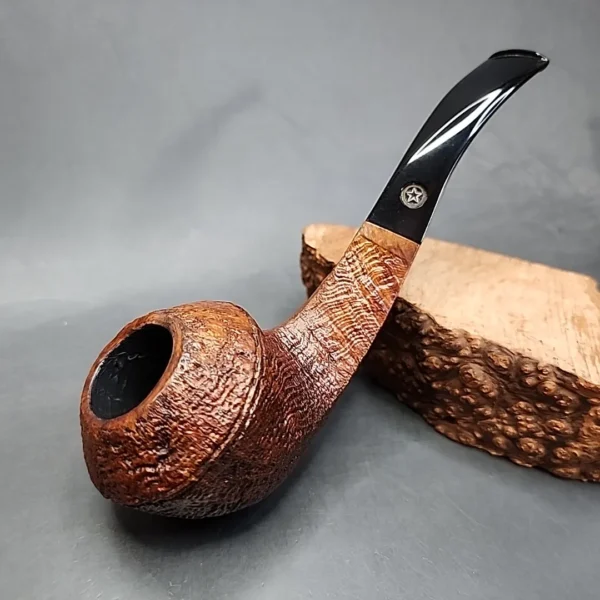 Mark Tinsky Tan Blast 5, Sandblasted Bent Bulldog Estate Briar Pipe [SOLD OUT] - Image 3