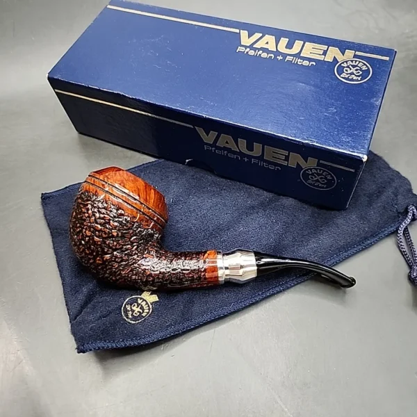 Vauen Select 302 Rusticated Bent Rhodesian Estate Briar Pipe, Unsmoked 9mm [SOLD OUT] - Image 3