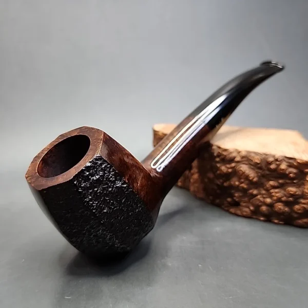 Ferndown by Les Wood Bark 2 Star Bent Brandy Estate Briar Pipe, English Estates - Image 3