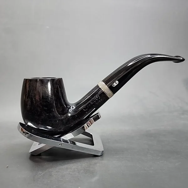 Chacom Blue Riband 43 Smooth Bent Billiard Estate Briar Pipe, Unsmoked, 9mm - Image 4