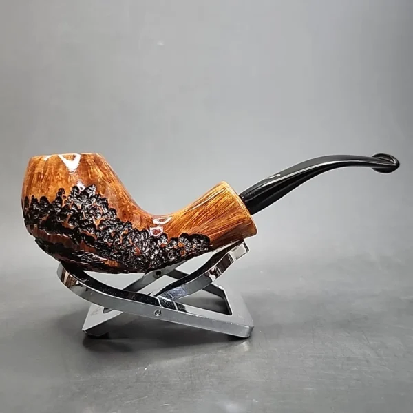 Nording 2004 Hunting Pipe Partially Rusticated Cobra Estate Briar Pipe, Unsmoked [SOLD OUT] - Image 4