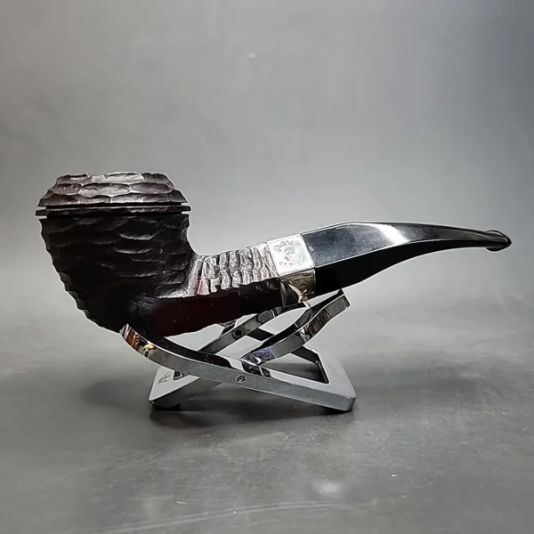 Peterson Donegal Rocky B5 Rusticated Bent Bulldog Estate Briar Pipe - Image 4