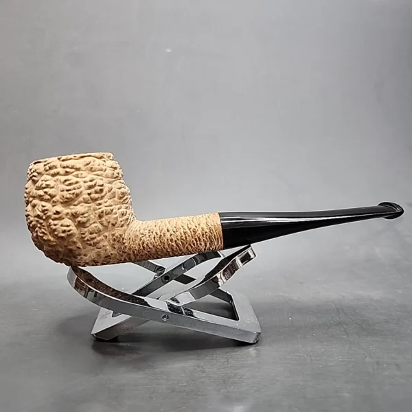 Savinelli Punto Oro Corallo Rusticated Straight Apple Estate Briar Pipe [SOLD OUT] - Image 4