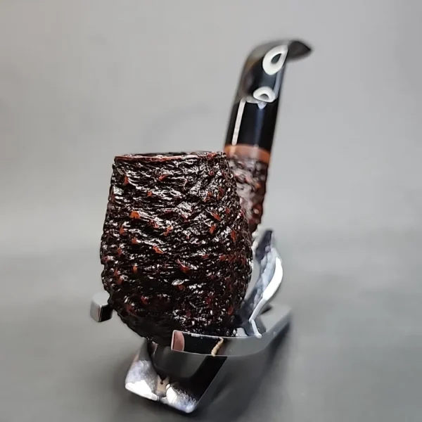 Gigi Unica 778 Rusticated Bent Egg Estate Briar Pipe Unsmoked 9mm - Image 4