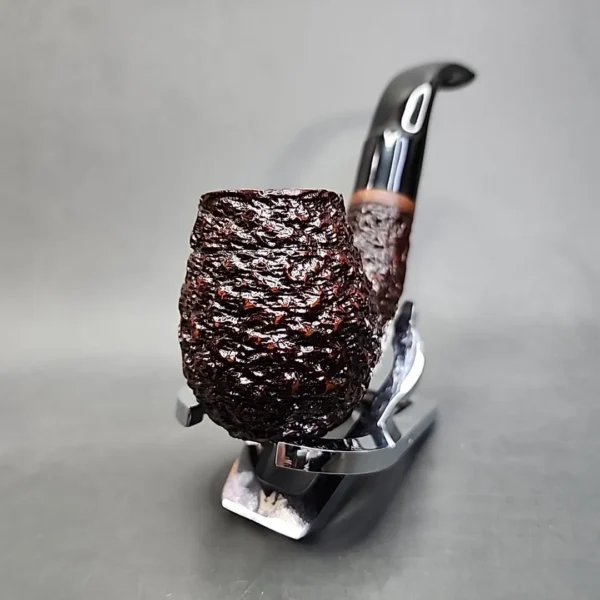 Gigi Unica Rusticated Bent Egg Estate Briar Pipe Unsmoked, 9mm [SOLD OUT] - Image 4