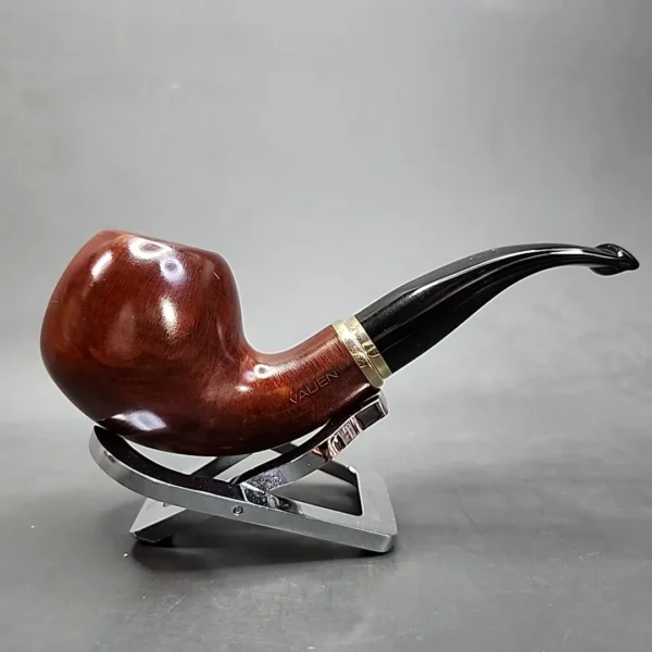 Vauen 3215 Smooth Bent Apple Estate Briar Pipe Unsmoked, 9mm - Image 4