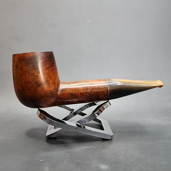 Gigi Elegance Chubby Straight Billiard Estate Briar Pipe Unsmoked 9mm, Horn Stem [SOLD OUT] - Image 4