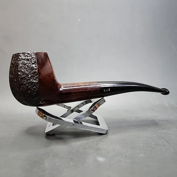 Ferndown by Les Wood Bark 2 Star Bent Brandy Estate Briar Pipe, English Estates - Image 4