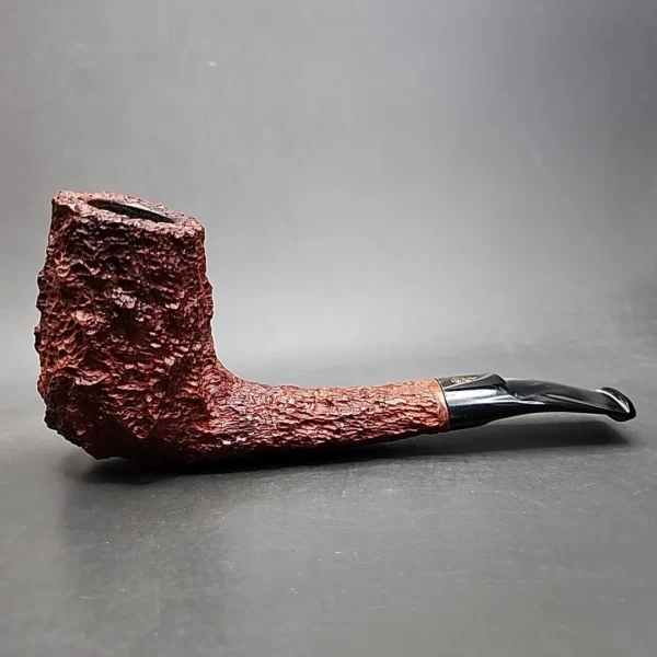 Savinelli Estella Large Rusticated Bent Brandy Estate Briar Pipe [SOLD OUT] - Image 4