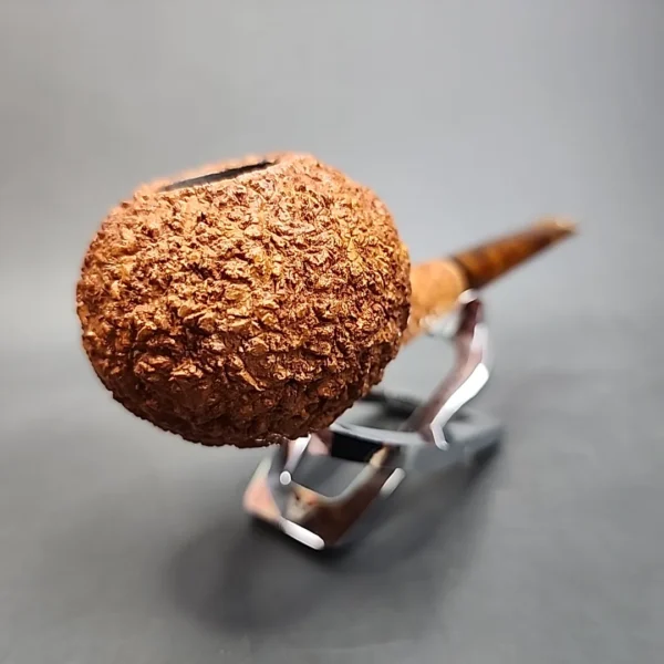 Pipe Tristan Rusticated Squat Tomato Handmade Briar Pipe, New [SOLD OUT] - Image 5