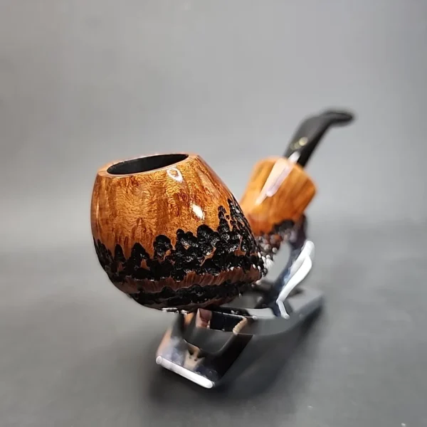 Nording 2004 Hunting Pipe Partially Rusticated Cobra Estate Briar Pipe, Unsmoked [SOLD OUT] - Image 5