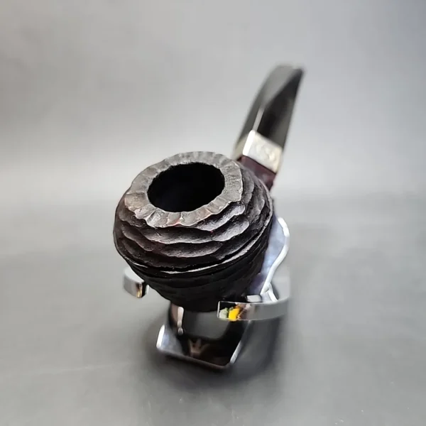 Peterson Donegal Rocky B5 Rusticated Bent Bulldog Estate Briar Pipe - Image 5