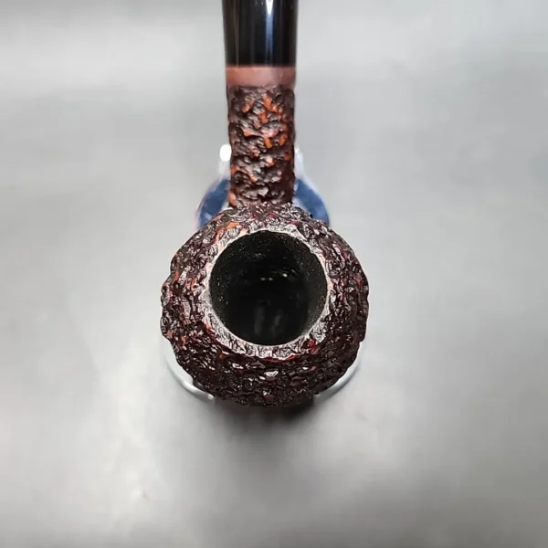 Gigi Rusticated Bent Rhodesian Estate Briar Pipe, Unsmoked, 9mm [SOLD OUT] - Image 5