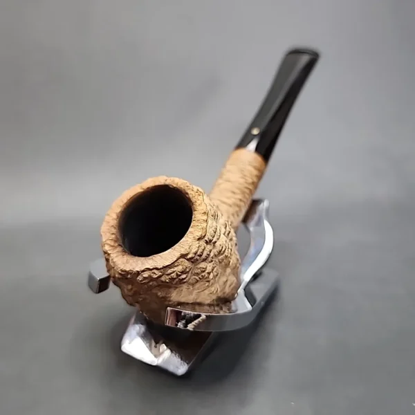 Savinelli Punto Oro Corallo Rusticated Straight Apple Estate Briar Pipe [SOLD OUT] - Image 5